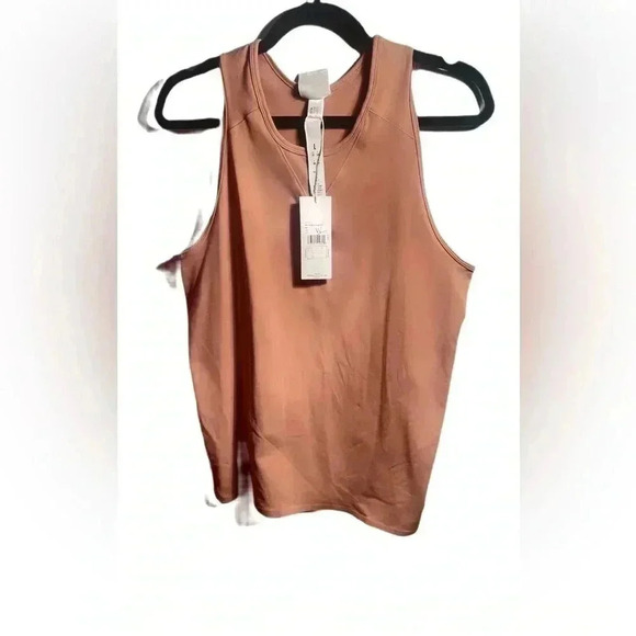NWT Reebok x  Victoria Beckham taupe casual lightweight sleeveless tank top L - Picture 2 of 4